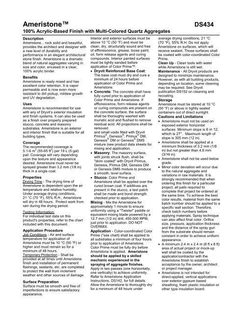 Ameristone Color Chart