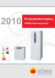 Produktinformation König-Wärmepumpen - IBB Haustechnik