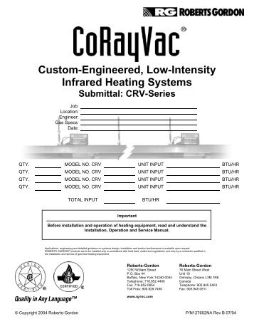 Custom-Engineered, Low-Intensity Infrared ... - Roberts Gordon