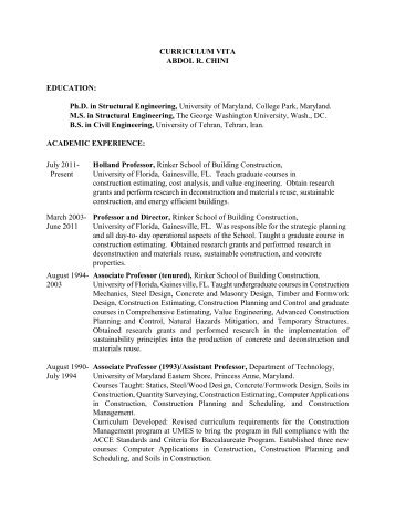 building a cv