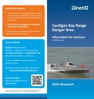 MOD Aberporth Range Safety Information - QinetiQ