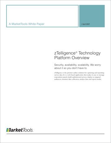 ztelligence® Technology Platform Overview