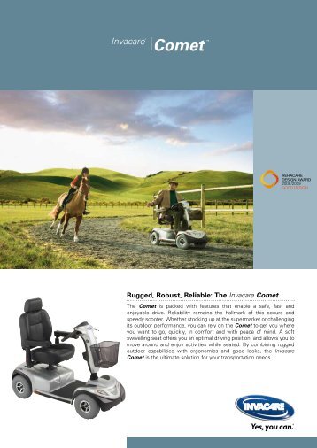 Invacare Comet Brochure - Value Mobility Scooters