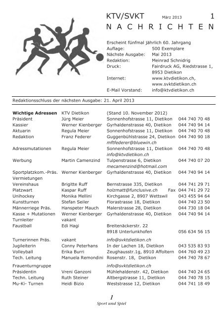 weiter zum PDF - KTV Dietikon und des SVKT Dietikon