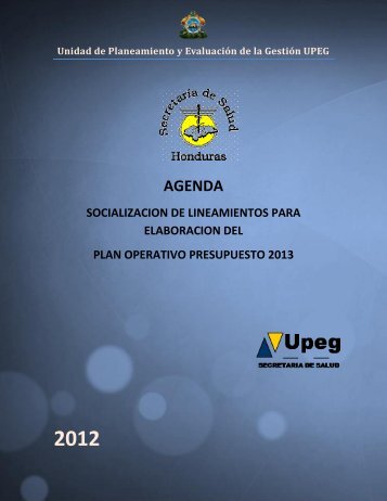 agenda capacitacion poa presupuesto 2013 - Secretaria de Salud