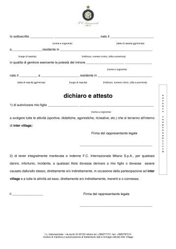 dichiaro e attesto