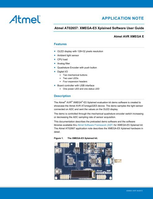 Atmel AT02657: XMEGA-E5 Xplained Software ... - Atmel Corporation