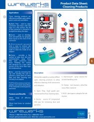 Product Data Sheet: Cleaning Products - Wirewerks