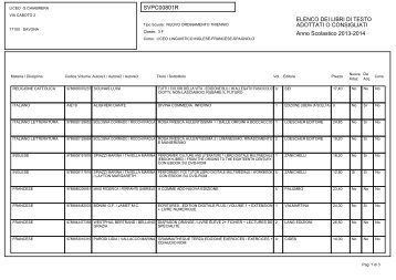 SVPC00801R ELENCO DEI LIBRI DI TESTO ADOTTATI O ...