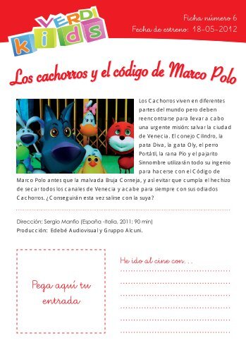 Descargar ficha Los Cachorros y el cÃ³digo de Marco Polo - Verdi