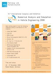 Numerical Analysis and Simulation in Vehicle ... - TechNet Alliance