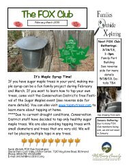 It's Maple Syrup Time! - McHenry County Conservation District