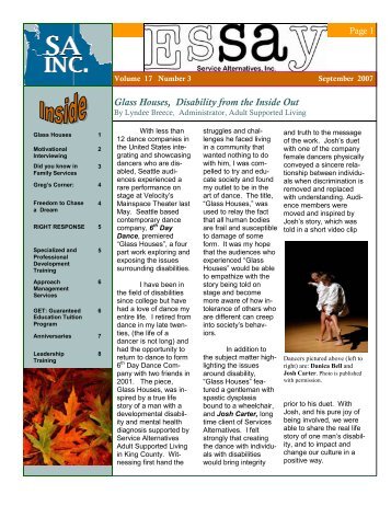 Sept. 2007 Essay newsletter - Service Alternatives, Inc.