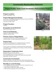 Yesler Creek Headwaters Reforestation Project - Global Restoration ...