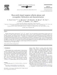 Rare-earth doped tungsten tellurite glasses and ... - ResearchGate