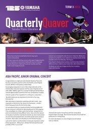Quarterly Newsletter Term 3 - 2013 - Yamaha Music School
