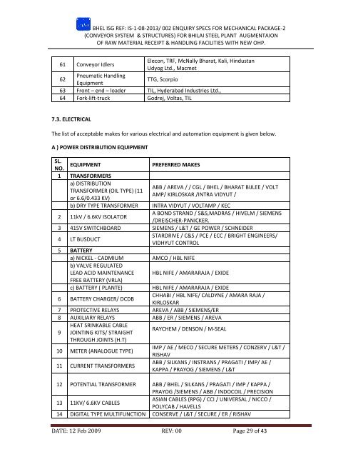 CONTENT - BHEL - Industrial Systems Group