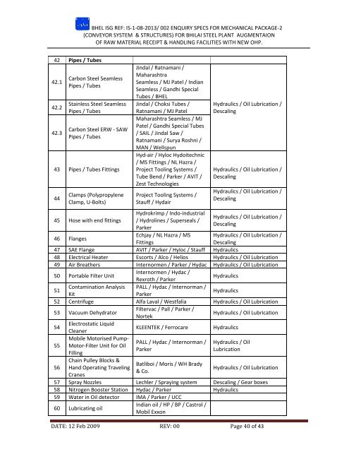 CONTENT - BHEL - Industrial Systems Group