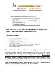 Do It Yourself Guide for Adventist Satellite Installation Table of ...