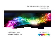 Technicolor - Company Update