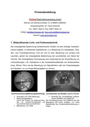 Firmendarstellung - TechnoTeam Bildverarbeitung GmbH