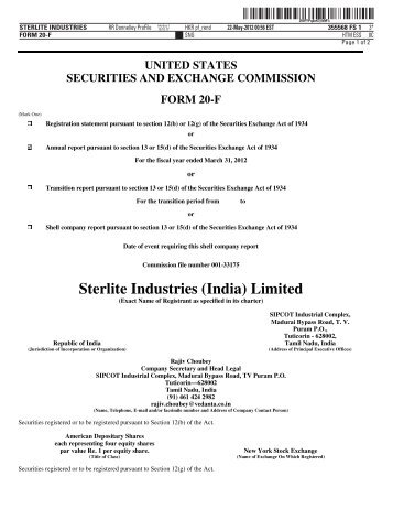 printmgr file - Sterlite Industries India Ltd.