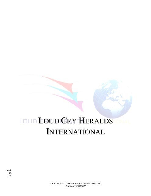loud cry heralds international - South Caribbean Conference of ...