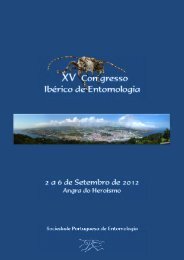 XV Congresso IbÃ©rico de Entomologia, Universidade dos ... - CITA-A