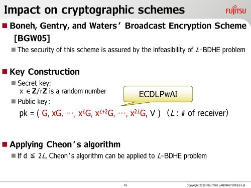G - 16th workshop on Elliptic Curve Cryptography