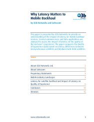 Why Latency Matters to Mobile Backhaul - O3b Networks