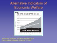 Alternative Indicators of Economic Welfare - Department of Natural ...