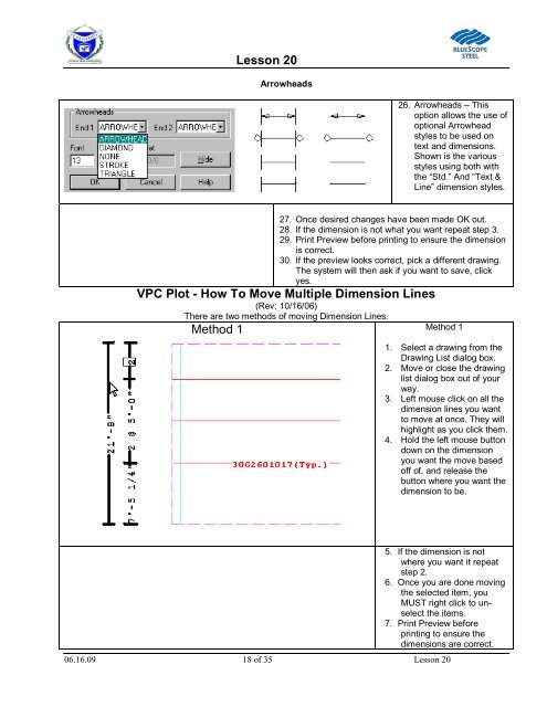 Lesson 20 Anchor Bolt Plan Frame Cross Section ... - VP Buildings