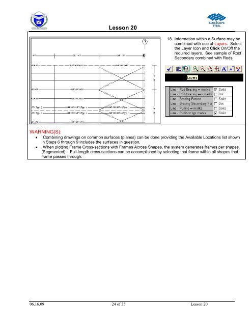 Lesson 20 Anchor Bolt Plan Frame Cross Section ... - VP Buildings