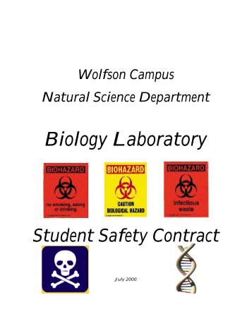 Wolfson Campus Student Safety Contract-Biology Laboratory