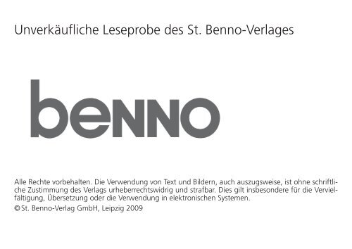 UnverkÃ¤ufliche Leseprobe des St. Benno-Verlages - Reuffel