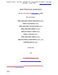 asset purchase agreement philadelphia media ... - Pnreorg.com