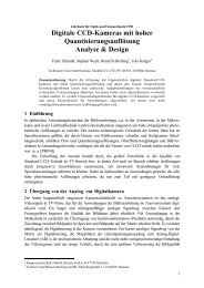 Digitale CCD-Kameras mit hoher Quantisierungsauflösung  Analyse ...