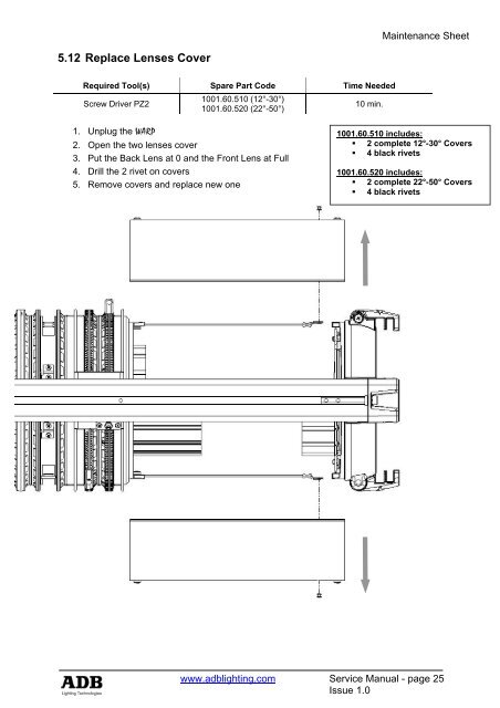 warp service manual - ADB Lighting Technologies