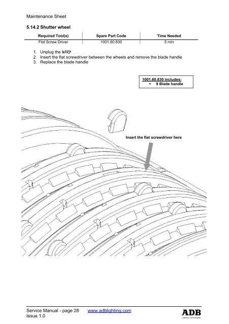 warp service manual - ADB Lighting Technologies