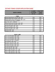 EXTANG TONNO COVER APPLICATION GUIDE - Yankee Custom