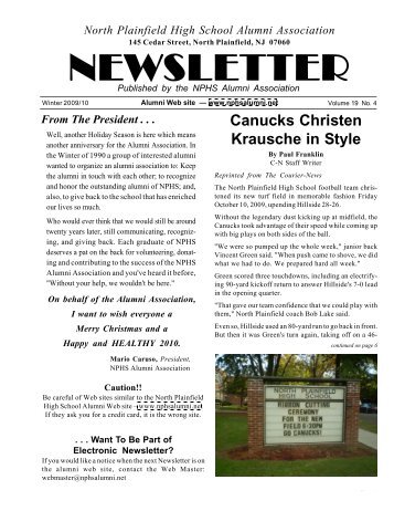 Canucks Christen Krausche in Style - NPHS Alumni Association