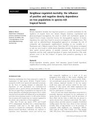 Neighbour-regulated mortality: the influence of positive and negative ...