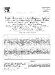 Spatial distribution patterns of the dominant canopy dipterocarp ...