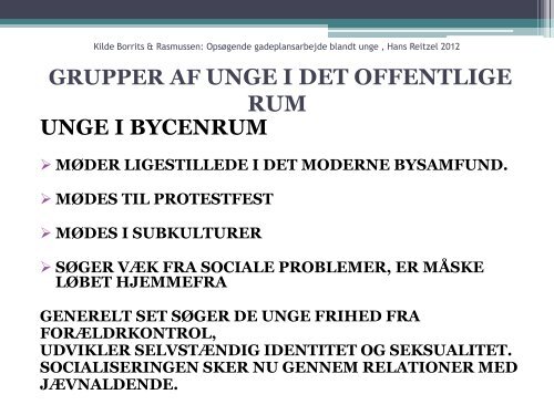 OpsÃ¸gende socialt arbejde blandt unge - Boligsocialnet