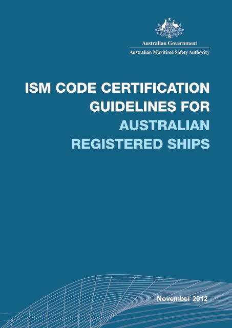 ISM Code Certification - Australian Maritime Safety Authority