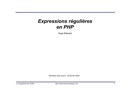 Expressions régulières en PHP - Kro gpg