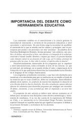 Importancia del debate como herramienta educativa - HOMINES