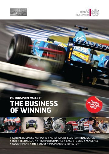 MIA The Business of Winning 4pp - Motorsport Industry Association