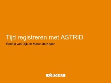 Tijd registreren met ASTRID