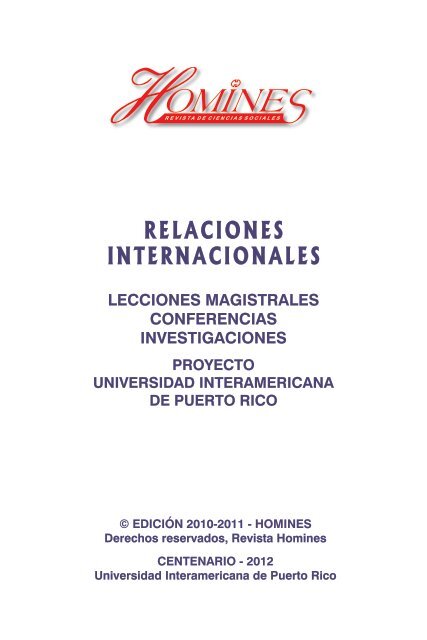Relaciones internacionales.indb - HOMINES